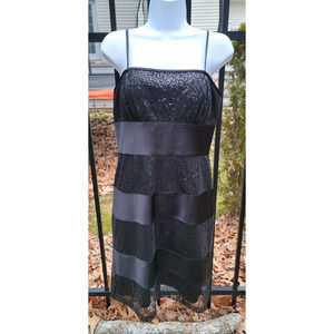 Dressbarn Collection Size 8 Special Occasion Cocktail Sequin Black Dress EUC